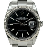 ロレックス ROLEX デイトジャスト 36 126234 ブラック ホワイトゴールド/ステンレススチール 自動巻き メンズ 腕時計