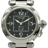 カルティエ Cartier パシャC 35mm ビッグデイト W31053M7 ブラック ステンレススチール 自動巻き レディース 腕時計