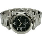 カルティエ Cartier パシャC 35mm ビッグデイト W31053M7 ブラック ステンレススチール 自動巻き レディース 腕時計