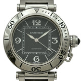 カルティエ Cartier パシャ シータイマー W31077M7 ブラック ステンレススチール 自動巻き メンズ 腕時計