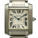 カルティエ Cartier タンクフランセーズ LM W51002Q3 シルバー ステンレススチール 自動巻き メンズ 腕時計