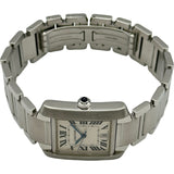 カルティエ Cartier タンクフランセーズ LM W51002Q3 シルバー ステンレススチール 自動巻き メンズ 腕時計