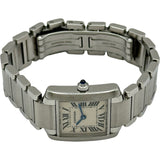 カルティエ Cartier タンクフランセーズ SM W51008Q3 ホワイト ステンレススチール クオーツ レディース 腕時計