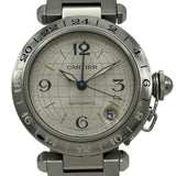 カルティエ Cartier パシャC メリディアン GMT W31029M7 シルバー ステンレススチール 自動巻き ユニセックス 腕時計