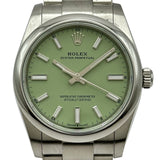 ロレックス ROLEX オイスターパーペチュアル 34 124200 ピスタチオグリーン ステンレススチール 自動巻き ユニセックス 腕時計