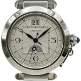 カルティエ Cartier パシャ XL ナイト＆デイ GMT 世界1000本限定 W31093M7 シルバー ステンレススチール 自動巻き メンズ 腕時計