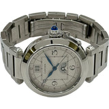 カルティエ Cartier パシャ XL ナイト＆デイ GMT 世界1000本限定 W31093M7 シルバー ステンレススチール 自動巻き メンズ 腕時計