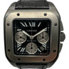 カルティエ Cartier サントス100クロノ XL w2020005 ブラック ステンレススチール・チタン 自動巻き メンズ 腕時計