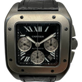 カルティエ Cartier サントス100クロノ XL w2020005 ブラック ステンレススチール・チタン 自動巻き メンズ 腕時計