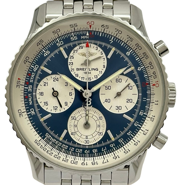 ブライトリング BREITLING ナビタイマー ツインシックスティ A39022 ブルー ステンレススチール 自動巻き メンズ 腕時計 ブライトリング BREITLING ナビタイマー ツインシックスティ A39022