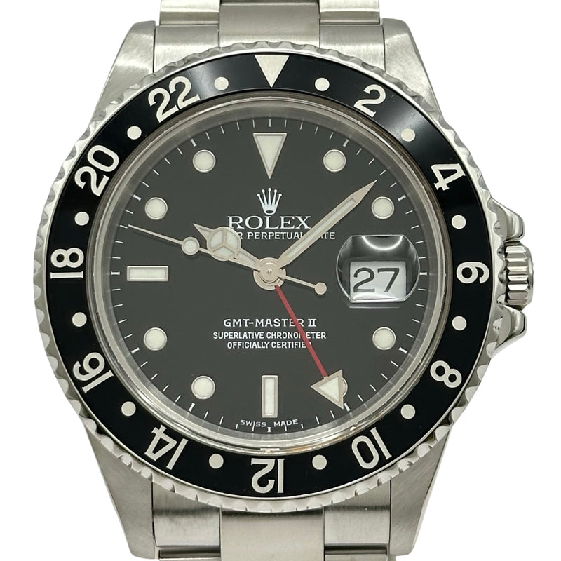 ロレックス ROLEX GMTマスター2 16710 ブラック ステンレススチール