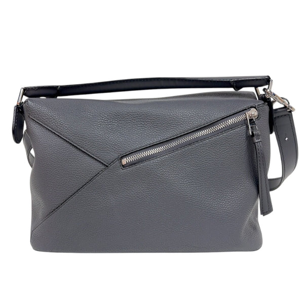 ロエベ LOEWE パズルエッジバッグ　ラージ B510140X01 グレー　シルバー金具 カーフ メンズ ショルダーバッグ