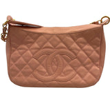 シャネル CHANEL ココマークワンショルダーバッグ ピンク キャビアスキン レディース