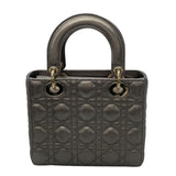 クリスチャン・ディオール Christian Dior MY ABCDIOR レディディオール スモール M0538 OWEC メタリックグレー カナージュ/ラムスキン  レディース ショルダーバッグ