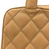 シャネル CHANEL ワイルドステッチハンドバッグ ベージュ　ゴールド金具 レザー レディース ハンドバッグ