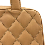 シャネル CHANEL ワイルドステッチハンドバッグ ベージュ　ゴールド金具 レザー レディース ハンドバッグ
