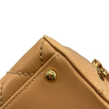 シャネル CHANEL ワイルドステッチハンドバッグ ベージュ　ゴールド金具 レザー レディース ハンドバッグ
