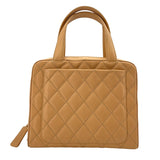 シャネル CHANEL ワイルドステッチハンドバッグ ベージュ　ゴールド金具 レザー レディース ハンドバッグ