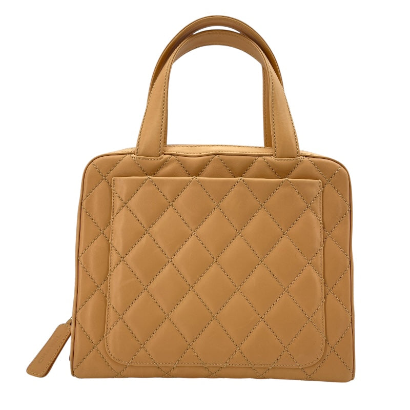 シャネル CHANEL ワイルドステッチハンドバッグ ベージュ
