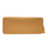 シャネル CHANEL ワイルドステッチハンドバッグ ベージュ　ゴールド金具 レザー レディース ハンドバッグ
