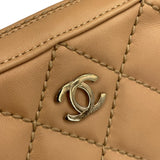 シャネル CHANEL ワイルドステッチハンドバッグ ベージュ　ゴールド金具 レザー レディース ハンドバッグ