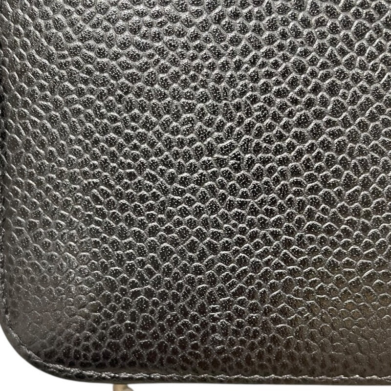 シャネル CHANEL ココマークチェーンウォレット ブラック/シルバー キャビアスキン レディース ショルダーバッグ