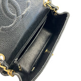シャネル CHANEL ミニマトラッセ18 A01115 8番台 ブラック ゴールド金具 キャビアスキン レディース ショルダーバッグ