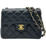 シャネル CHANEL ミニマトラッセ18 A01115 8番台 ブラック ゴールド金具 キャビアスキン レディース ショルダーバッグ