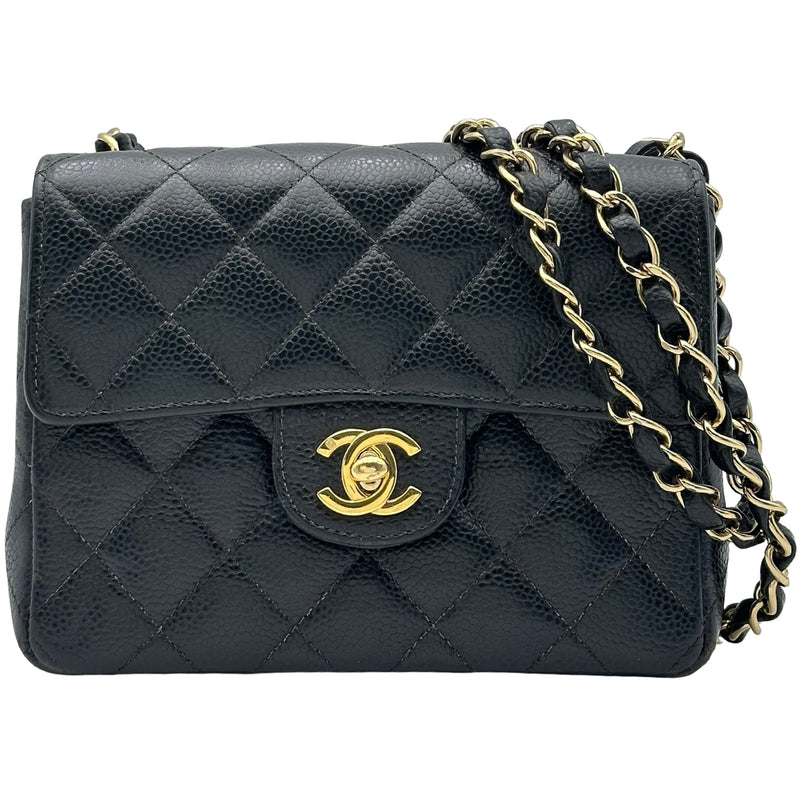 【極美品】CHANEL シャネル マトラッセ バッグ キャビアスキン シャネル CHANEL ミニマトラッセ18 A01115 8番台 ブラック ゴールド