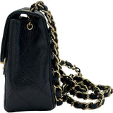 シャネル CHANEL ミニマトラッセ18 A01115 8番台 ブラック ゴールド金具 キャビアスキン レディース ショルダーバッグ