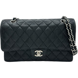 シャネル CHANEL マトラッセ25 A01112 14番台 ブラック シルバー金具 キャビアスキン レディース ショルダーバッグ