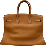 エルメス HERMES バーキン35 □G刻印 ゴールド ゴールド金具 トゴ レディース ハンドバッグ