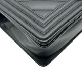 シャネル CHANEL ボーイシャネル25 Vステッチ A67086 26番台 ブラック/シルバー金具 カーフ レディース ショルダーバッグ
