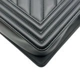 シャネル CHANEL ボーイシャネル25 Vステッチ A67086 26番台 ブラック/シルバー金具 カーフ レディース ショルダーバッグ
