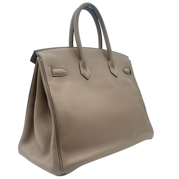 エルメス HERMES バーキン35 D刻印 グリスアスファルト シルバー金具 トリヨンノビーヨ レディース ハンドバッグ