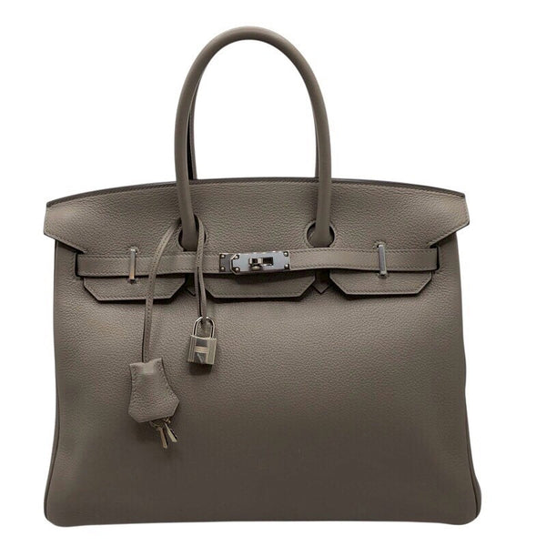 エルメス HERMES バーキン35 D刻印 グリスアスファルト シルバー金具 トリヨンノビーヨ レディース ハンドバッグ