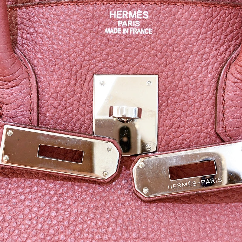 エルメス HERMES バーキン35 □O刻（2011年製） ボワドゥローズ　シルバー金具 トリヨンクレマンス ユニセックス ハンドバッグ