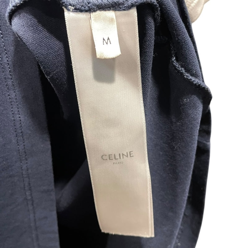 セリーヌ CELINE ロゴ刺繍リンガーTシャツ 2X59J671Q ネイビー セリーヌ CELINE ロゴ刺繍リンガーTシャツ 2X59J671Q ネイビー