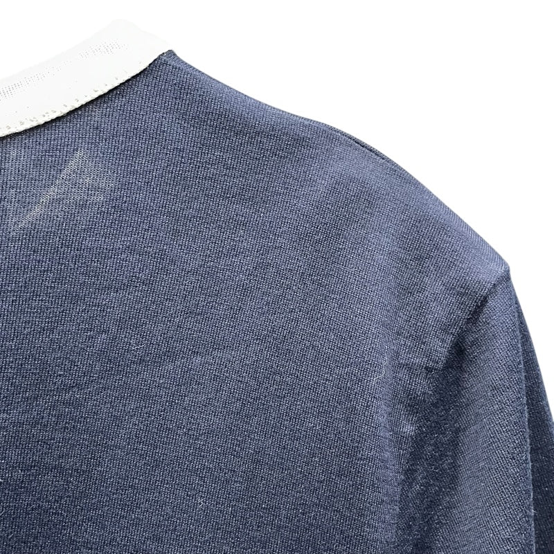 セリーヌ CELINE ロゴ刺繍リンガーTシャツ 2X59J671Q ネイビー セリーヌ CELINE ロゴ刺繍リンガーTシャツ 2X59J671Q ネイビー