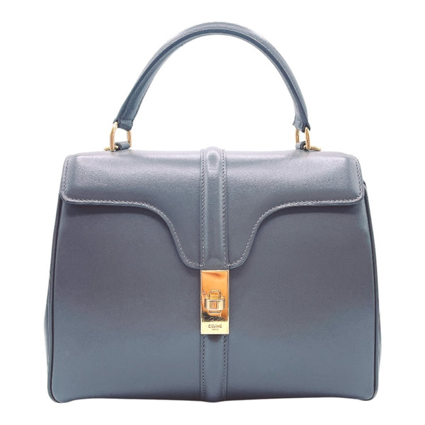 セリーヌ CELINE セーズ16 スモール 188003 グレー×ゴールド金具 カーフ レディース ショルダーバッグ