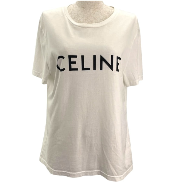 CELINE ロゴプリント 半袖シャツ 39 セリーヌ セリーヌ CELINE *ルーズフィットロゴプリントTシャツ*XXSライト
