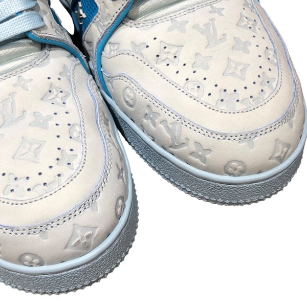 ルイ・ヴィトン LOUIS VUITTON × Tyler the Creator LVトレイナーラインスニーカー ブルー レザー メンズ スニーカー