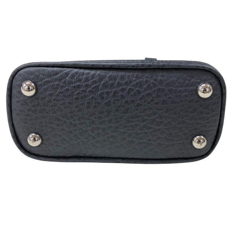 メゾン マルジェラ Maison Margiela 5ACベビー ミニバッグ SB3WG0025 ネイビー シルバー金具 レザー レディース ショルダーバッグ