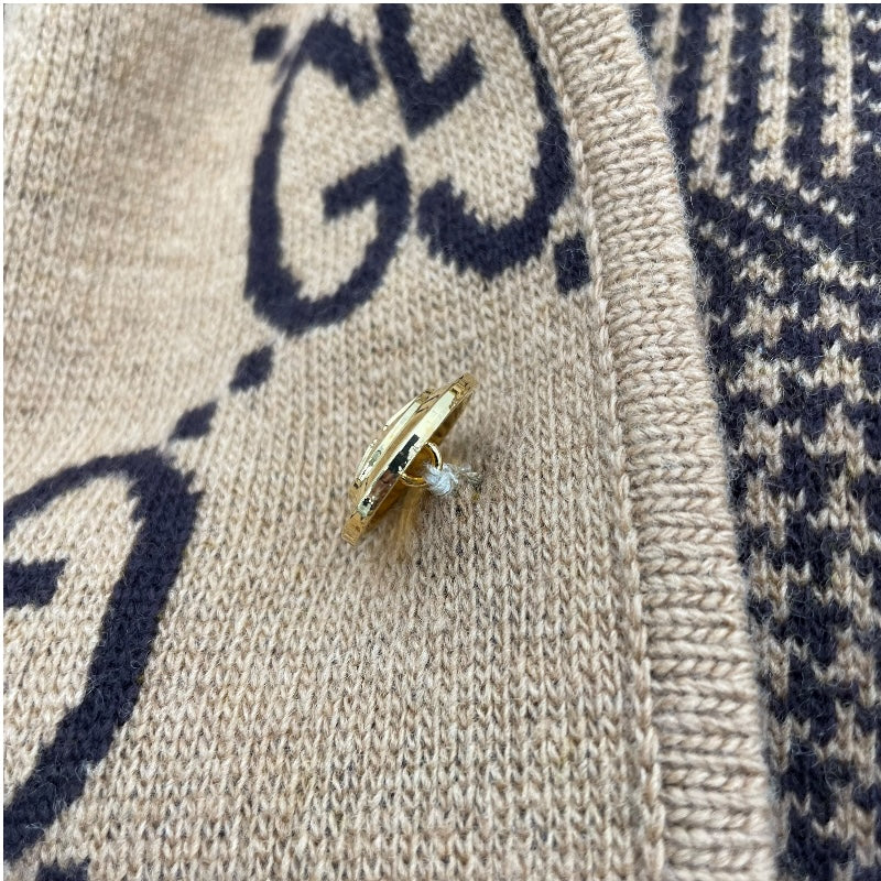 グッチ GUCCI GG総柄リバーシブルケープ 699876 ブラウン ウール レディース その他アウター