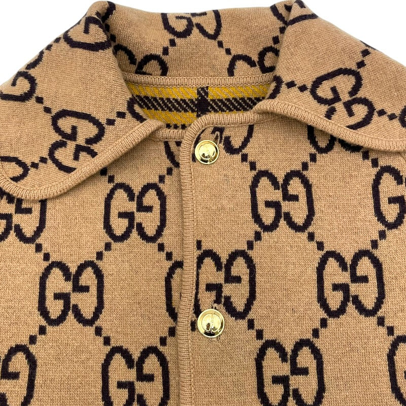 グッチ GUCCI GG総柄リバーシブルケープ 699876 ブラウン ウール レディース その他アウター