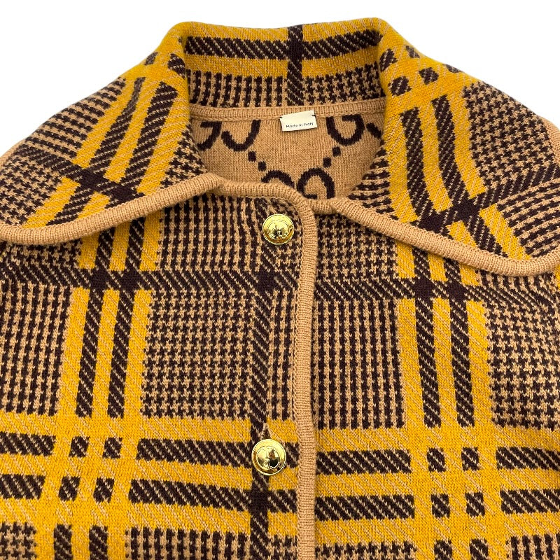 グッチ GUCCI GG総柄リバーシブルケープ 699876 ブラウン ウール レディース その他アウター