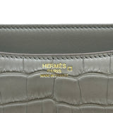 エルメス HERMES コンスタンス3 24 C刻印 グリペール/ゴールド金具 アリゲーターマット レディース ショルダーバッグ