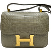 エルメス HERMES コンスタンス3 24 C刻印 グリペール/ゴールド金具 アリゲーターマット レディース ショルダーバッグ