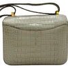 エルメス HERMES コンスタンス3 24 C刻印 グリペール/ゴールド金具 アリゲーターマット レディース ショルダーバッグ