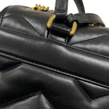 グッチ GUCCI GGマーモント キルティング バックパック 777253 ブラック ゴールド金具 レザー レディース リュック デイパック